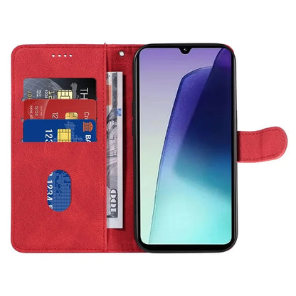 For Xiaomi Redmi 14C 4G Case Stand Wallet Leather Phone Cover Curved Line Wrist Strap