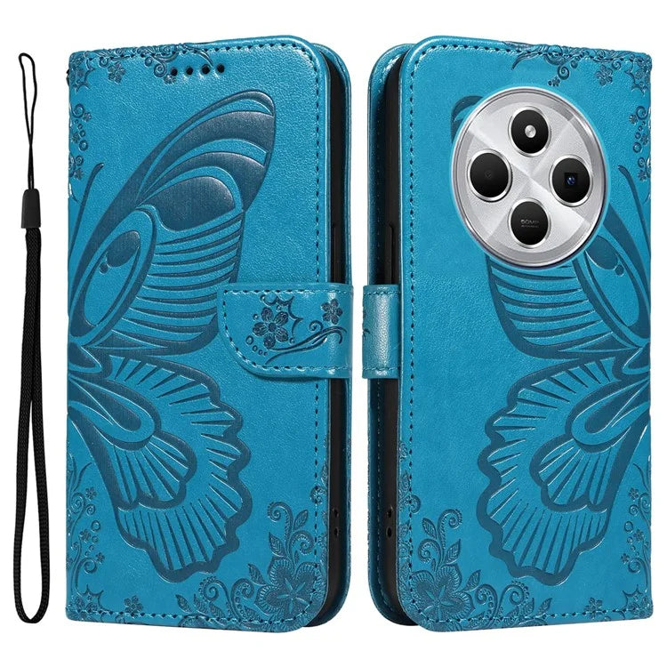 For Xiaomi Redmi 14C 4G Case Butterfly Pattern Leather Wallet Flip Phone Cover