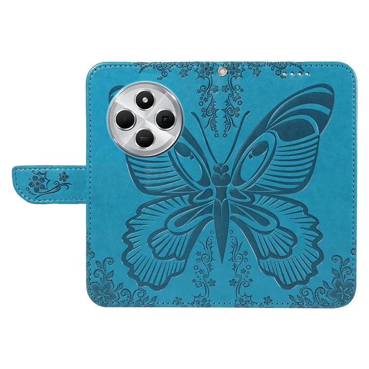 For Xiaomi Redmi 14C 4G Case Butterfly Pattern Leather Wallet Flip Phone Cover