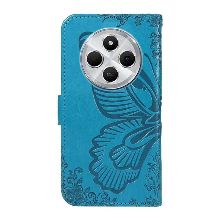 For Xiaomi Redmi 14C 4G Case Butterfly Pattern Leather Wallet Flip Phone Cover