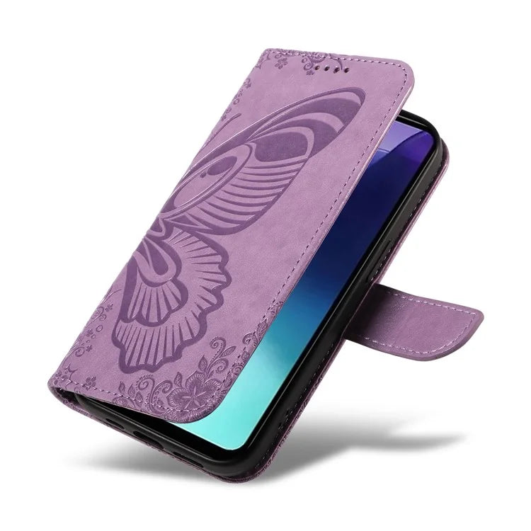 For Xiaomi Redmi 14C 4G Case Butterfly Pattern Leather Wallet Flip Phone Cover