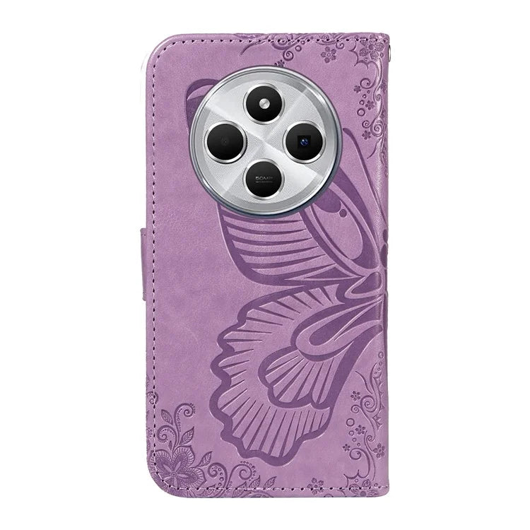 For Xiaomi Redmi 14C 4G Case Butterfly Pattern Leather Wallet Flip Phone Cover