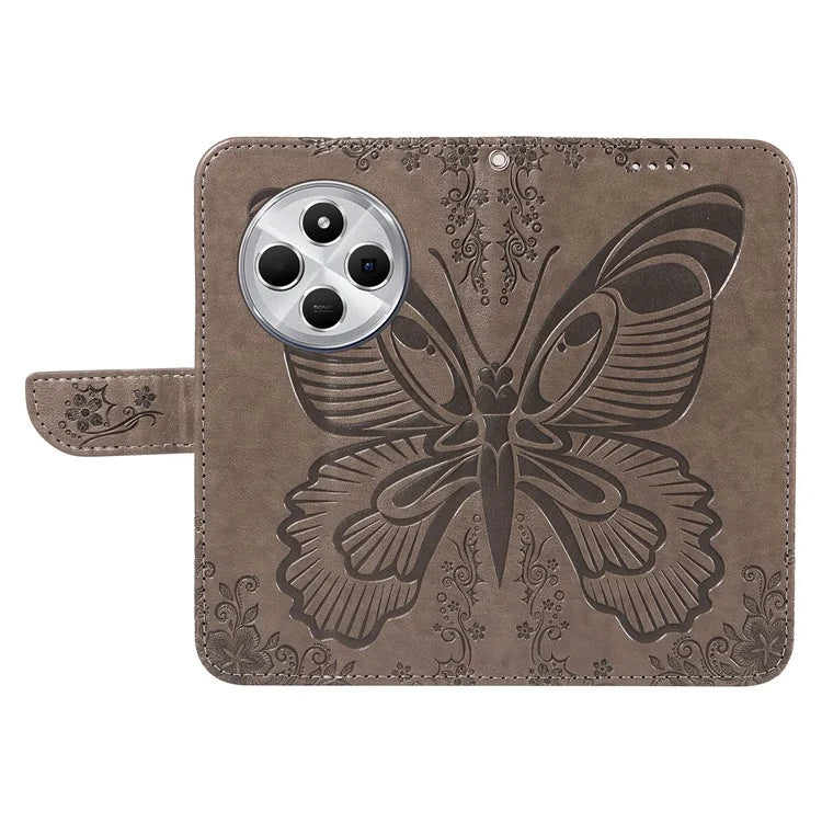 For Xiaomi Redmi 14C 4G Case Butterfly Pattern Leather Wallet Flip Phone Cover