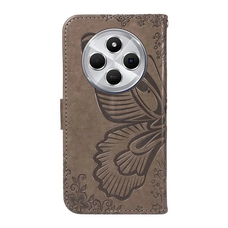 For Xiaomi Redmi 14C 4G Case Butterfly Pattern Leather Wallet Flip Phone Cover