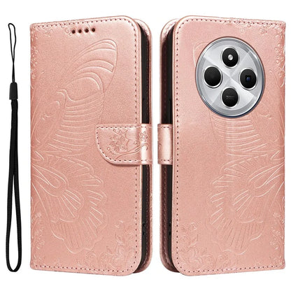 For Xiaomi Redmi 14C 4G Case Butterfly Pattern Leather Wallet Flip Phone Cover
