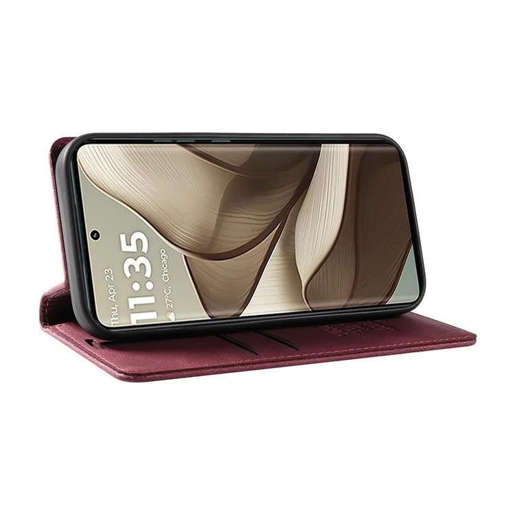YIKATU YK-004 For Motorola Edge 50 5G Case Leather Skin-Touch Phone Cover Magnetic Auto-Absorbed