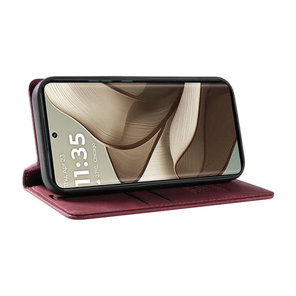 YIKATU YK-004 For Motorola Edge 50 5G Case Leather Skin-Touch Phone Cover Magnetic Auto-Absorbed
