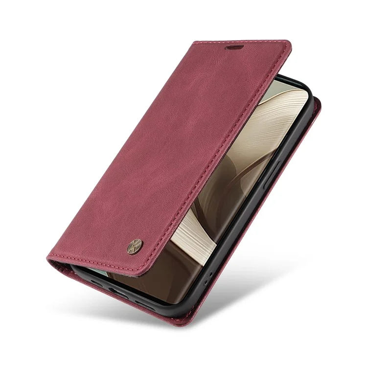 YIKATU YK-004 For Motorola Edge 50 5G Case Leather Skin-Touch Phone Cover Magnetic Auto-Absorbed