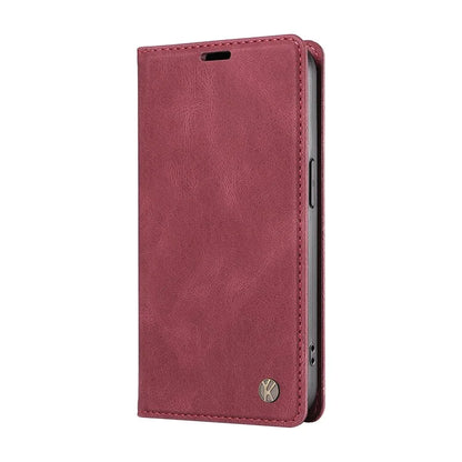 YIKATU YK-004 For Motorola Edge 50 5G Case Leather Skin-Touch Phone Cover Magnetic Auto-Absorbed