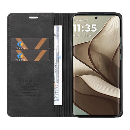 YIKATU YK-004 For Motorola Edge 50 5G Case Leather Skin-Touch Phone Cover Magnetic Auto-Absorbed