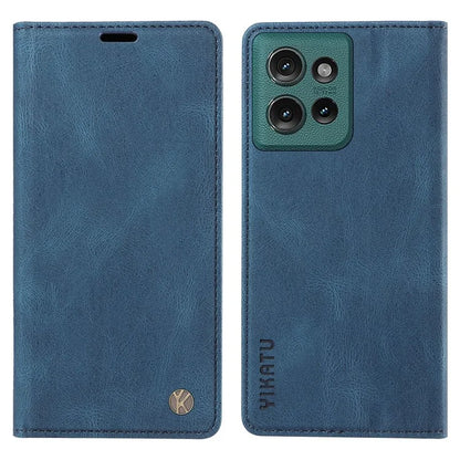 YIKATU YK-004 For Motorola Edge 50 5G Case Leather Skin-Touch Phone Cover Magnetic Auto-Absorbed