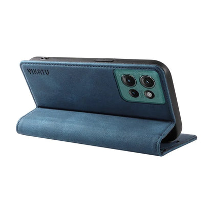 YIKATU YK-004 For Motorola Edge 50 5G Case Leather Skin-Touch Phone Cover Magnetic Auto-Absorbed