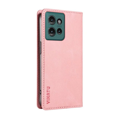 YIKATU YK-004 For Motorola Edge 50 5G Case Leather Skin-Touch Phone Cover Magnetic Auto-Absorbed
