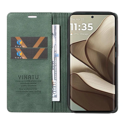 YIKATU YK-004 For Motorola Edge 50 5G Case Leather Skin-Touch Phone Cover Magnetic Auto-Absorbed