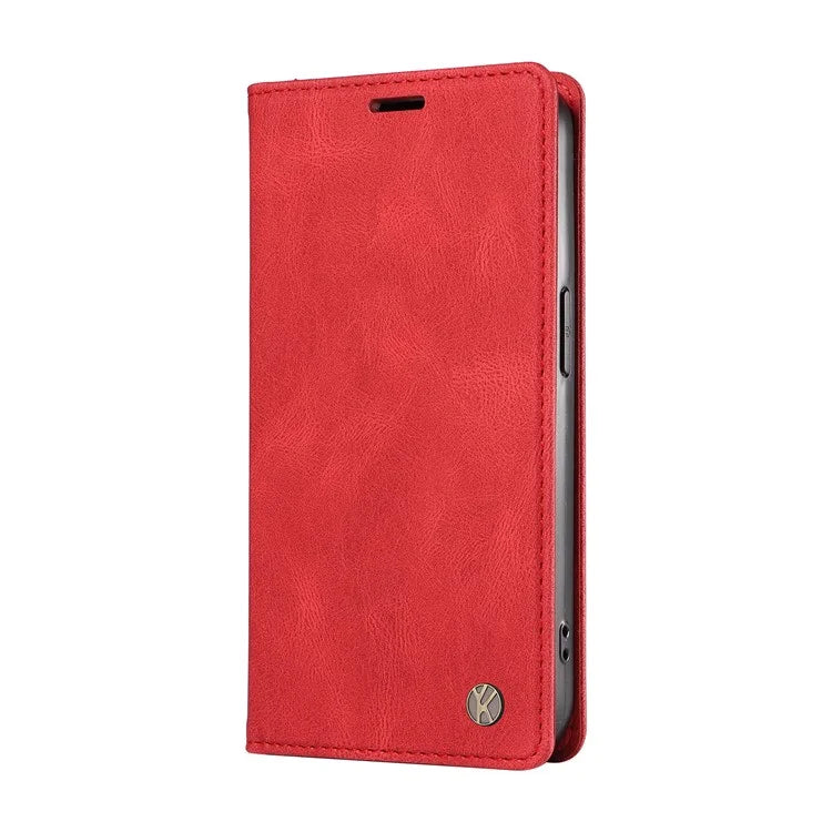 YIKATU YK-004 For Motorola Edge 50 5G Case Leather Skin-Touch Phone Cover Magnetic Auto-Absorbed