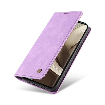 YIKATU YK-004 For Motorola Edge 50 5G Case Leather Skin-Touch Phone Cover Magnetic Auto-Absorbed