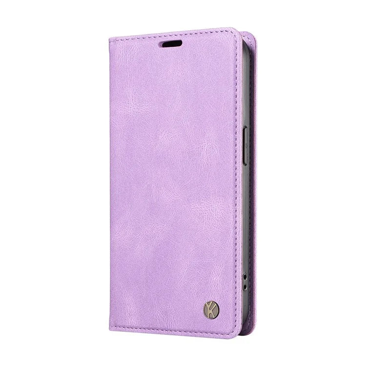 YIKATU YK-004 For Motorola Edge 50 5G Case Leather Skin-Touch Phone Cover Magnetic Auto-Absorbed