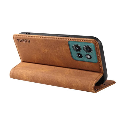 YIKATU YK-004 For Motorola Edge 50 5G Case Leather Skin-Touch Phone Cover Magnetic Auto-Absorbed