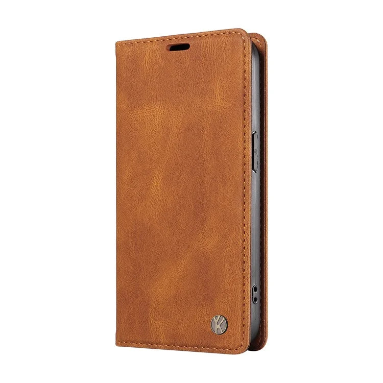 YIKATU YK-004 For Motorola Edge 50 5G Case Leather Skin-Touch Phone Cover Magnetic Auto-Absorbed