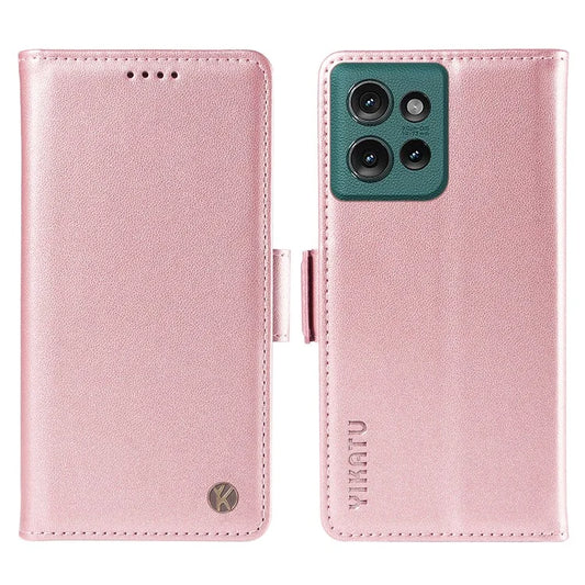 YIKATU YK-003 For Motorola Edge 50 5G Case Wallet Stand Leather Phone Cover Side Buckle