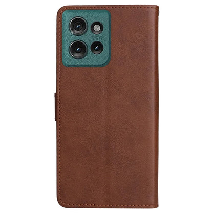 KT Leather Series-2 for Motorola Edge 50 5G Case Solid Color Leather Phone Cover Wallet Stand