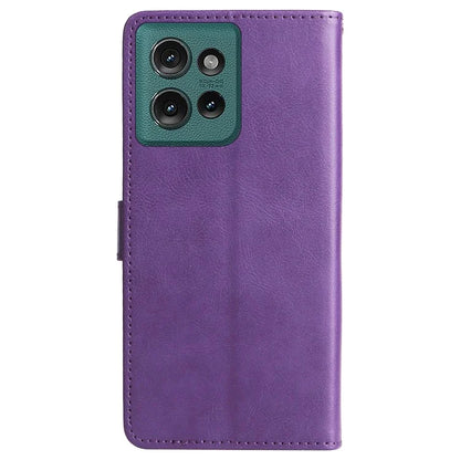 KT Leather Series-2 for Motorola Edge 50 5G Case Solid Color Leather Phone Cover Wallet Stand