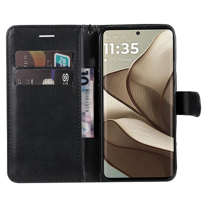 KT Leather Series-2 for Motorola Edge 50 5G Case Solid Color Leather Phone Cover Wallet Stand