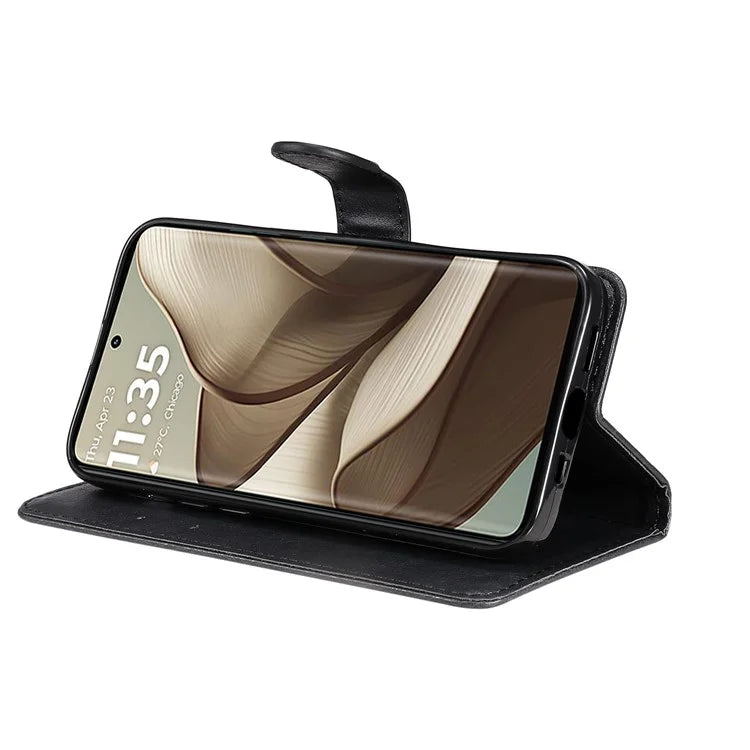 KT Leather Series-2 for Motorola Edge 50 5G Case Solid Color Leather Phone Cover Wallet Stand