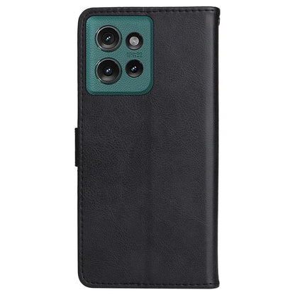 KT Leather Series-2 for Motorola Edge 50 5G Case Solid Color Leather Phone Cover Wallet Stand