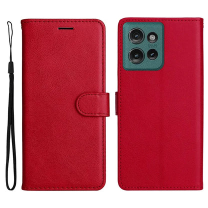 KT Leather Series-2 for Motorola Edge 50 5G Case Solid Color Leather Phone Cover Wallet Stand
