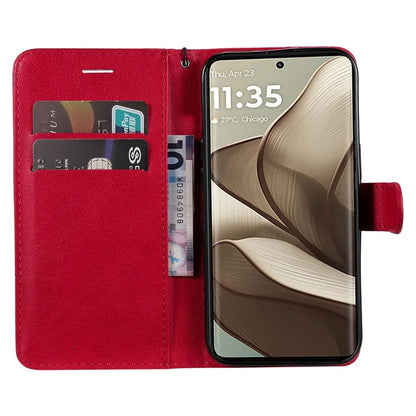KT Leather Series-2 for Motorola Edge 50 5G Case Solid Color Leather Phone Cover Wallet Stand