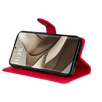 KT Leather Series-2 for Motorola Edge 50 5G Case Solid Color Leather Phone Cover Wallet Stand