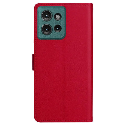 KT Leather Series-2 for Motorola Edge 50 5G Case Solid Color Leather Phone Cover Wallet Stand