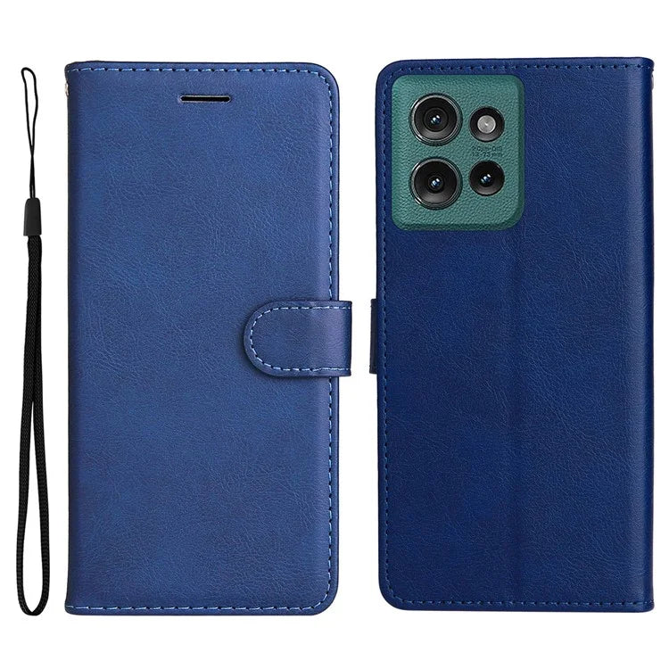 KT Leather Series-2 for Motorola Edge 50 5G Case Solid Color Leather Phone Cover Wallet Stand