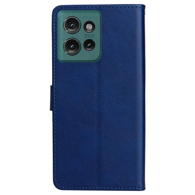 KT Leather Series-2 for Motorola Edge 50 5G Case Solid Color Leather Phone Cover Wallet Stand