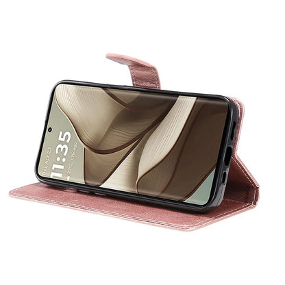 KT Leather Series-2 for Motorola Edge 50 5G Case Solid Color Leather Phone Cover Wallet Stand