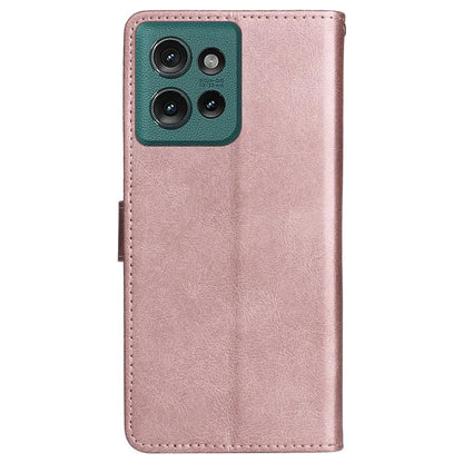 KT Leather Series-2 for Motorola Edge 50 5G Case Solid Color Leather Phone Cover Wallet Stand
