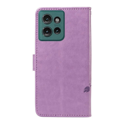 For Motorola Edge 50 5G Case Flower Pattern PU Leather Wallet Phone Cover
