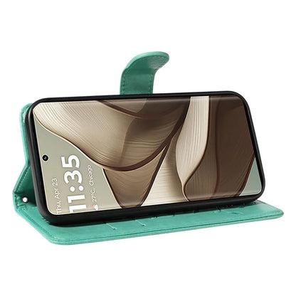 For Motorola Edge 50 5G Case Flower Pattern PU Leather Wallet Phone Cover