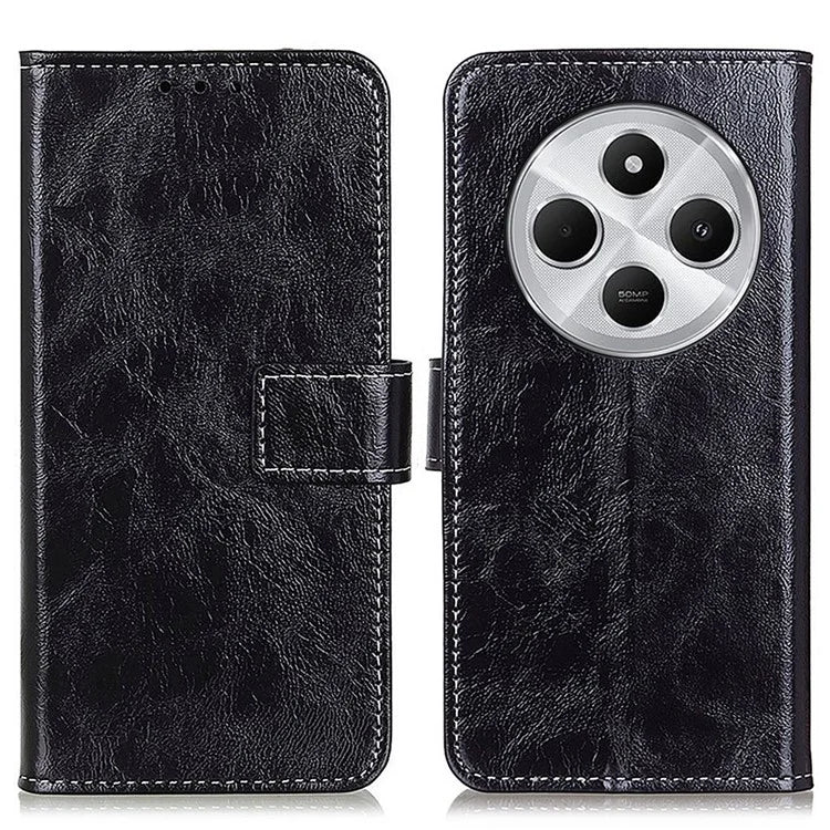 For Xiaomi Redmi 14C 4G Case Crazy Horse Texture Leather Phone Wallet Cover