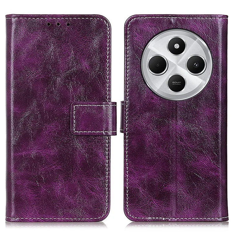 For Xiaomi Redmi 14C 4G Case Crazy Horse Texture Leather Phone Wallet Cover