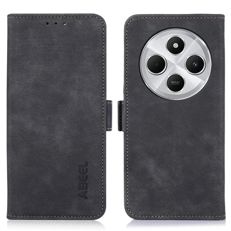 ABEEL For Xiaomi Redmi 14C 4G Case Retro Leather Phone Cover Wallet Stand View