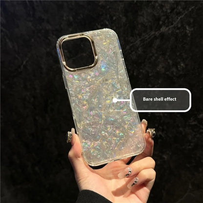 For iPhone 16 Pro Max Case IMD Shell Pattern PC+TPU Phone Cover