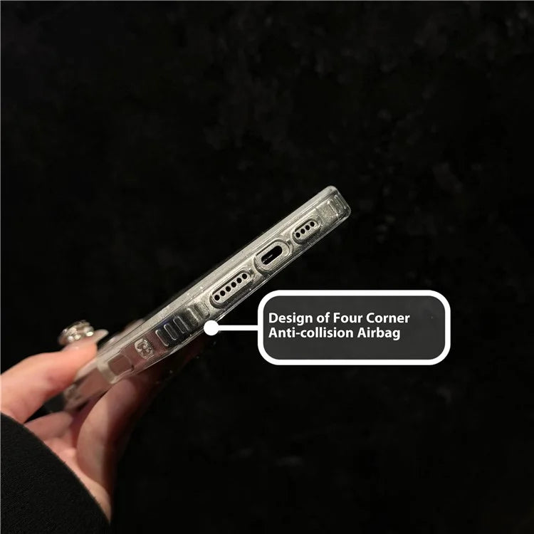 For iPhone 16 Pro Max Case IMD Shell Pattern PC+TPU Phone Cover