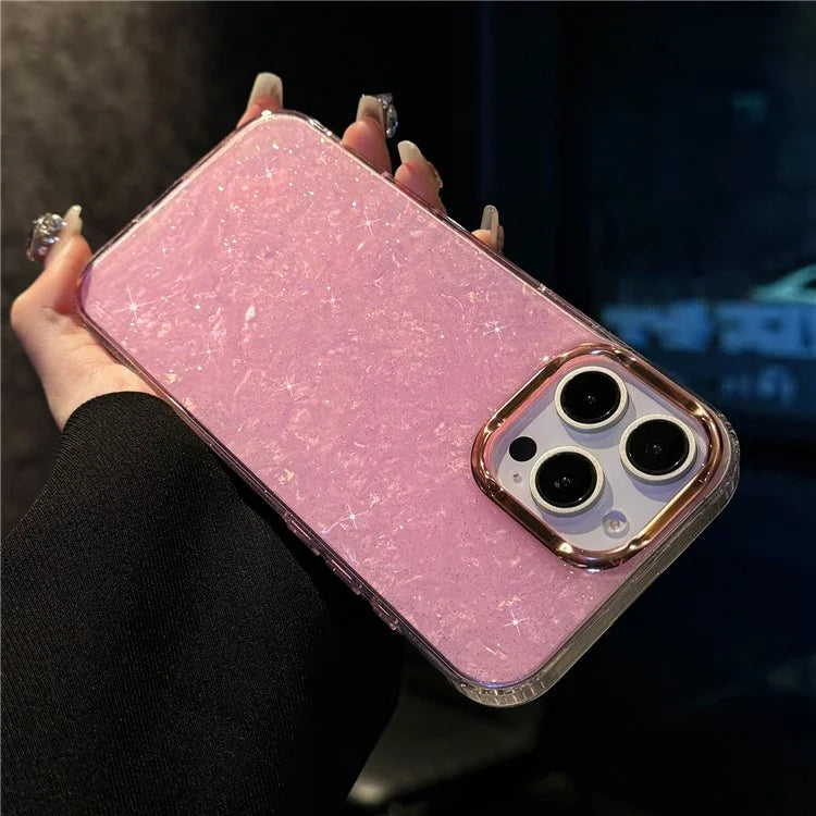 For iPhone 16 Pro Max Case IMD Shell Pattern PC+TPU Phone Cover