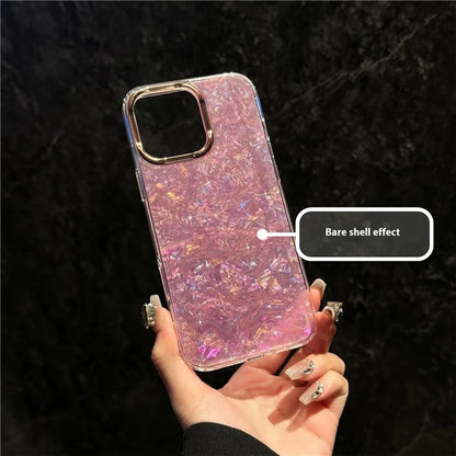 For iPhone 16 Pro Max Case IMD Shell Pattern PC+TPU Phone Cover