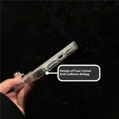 For iPhone 16 Pro Max Case IMD Shell Pattern PC+TPU Phone Cover
