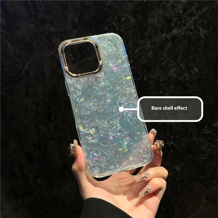For iPhone 16 Pro Max Case IMD Shell Pattern PC+TPU Phone Cover