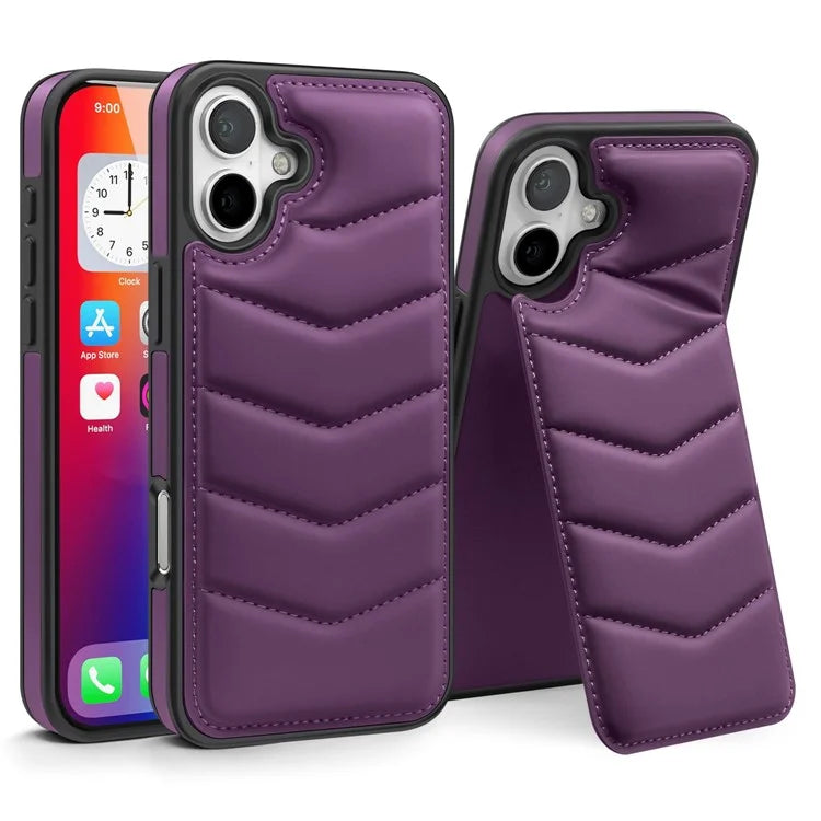 For iPhone 16 Case Compatible with MagSafe RFID Blocking Card Slot Leather Back Cover