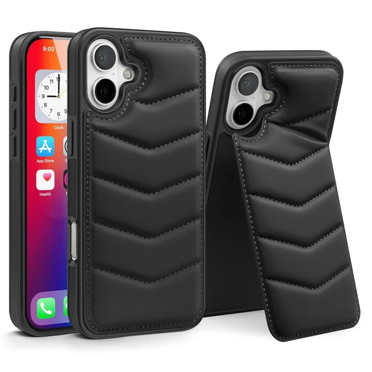 For iPhone 16 Case Compatible with MagSafe RFID Blocking Card Slot Leather Back Cover
